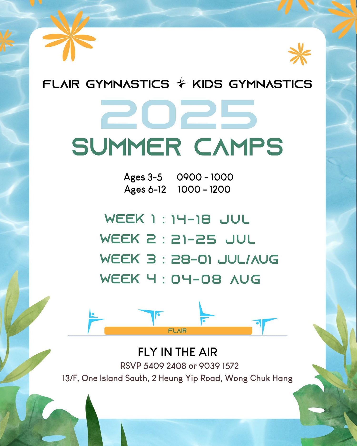 ☀️English Kids Gymnastics Summer Camp 2025⛱️ by FLAIR Gymnastics 🤸🏻
